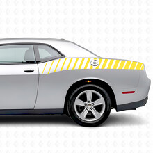 Strobe Style Stripes Bedside Vinyl Decal Sticker for Dodge Challenger_5