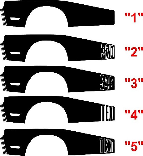 2008 & Up Dodge Challenger Billboard Side Stripe Kit