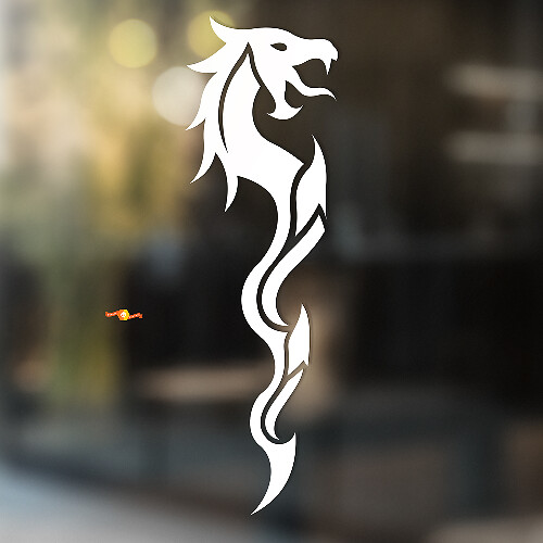 Dragon Tribal Minimal Style Universal Vinyl Decal Sticker