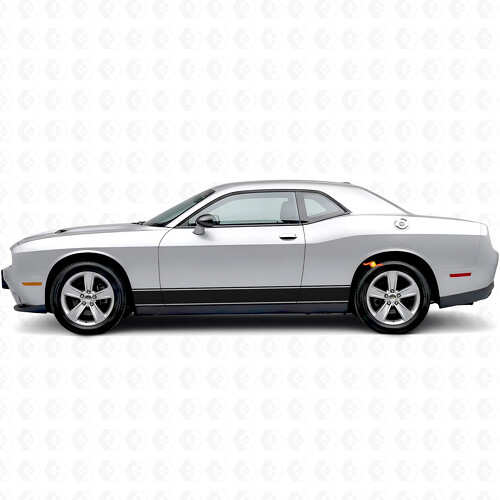 Straight Outline Stripes Rocker Panel Vinyl Decal Sticker for Dodge Challenger