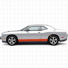 Straight Outline Stripes Rocker Panel Vinyl Decal Sticker for Dodge Challenger_4