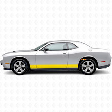 Straight Outline Stripes Rocker Panel Vinyl Decal Sticker for Dodge Challenger_5