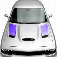 Blackout Stripe Hood Vent Insert Vinyl Decal Kit for Dodge Challenger 2015+_2