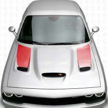 Blackout Stripe Hood Vent Insert Vinyl Decal Kit for Dodge Challenger 2015+_3