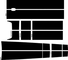 16-Piece Style Rally Stripe Sticker Decal Kit for Dodge Challenger 2015 & Up 4