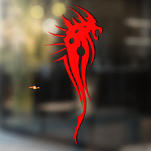 Tribal-Style Dragon with Spikes Universal Vinyl Decal Sticker_3