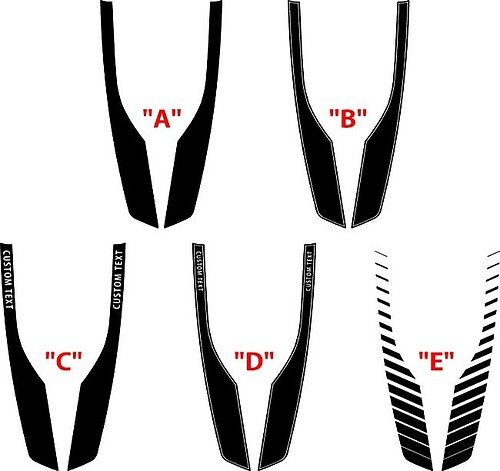 ZL1 Spear Accent Stripe Options Custom Text Hood Vinyl Decal Sticker for Chevrolet Camaro 2017-2024