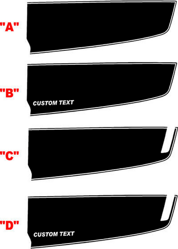 Extended Length Rally Stripes Side Vinyl Decal Sticker for Chevrolet Camaro 2010-2024