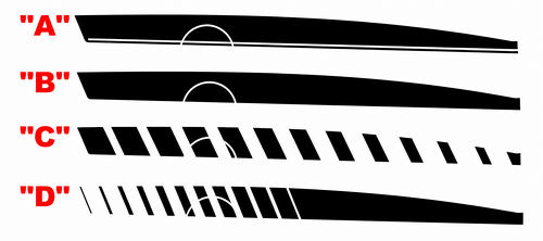 Upper Bodyline Accent Stripe Pair Side Vinyl Decal Sticker for Chevrolet Camaro 2010-2015