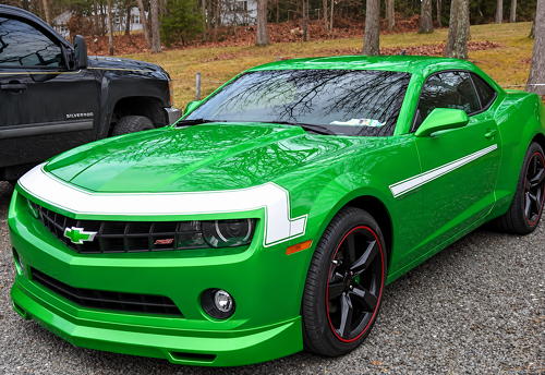 1968 Style Nose Fascia Accent Stripe Kit Front Fender Vinyl Decal Sticker for Chevrolet Camaro 2010-2013