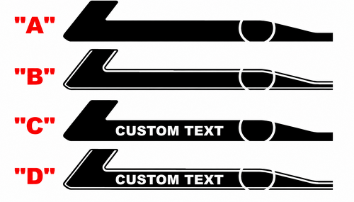 Yenko Style Stripe Options Custom Text Side Vinyl Decal Sticker for Chevrolet Camaro 2016-2024