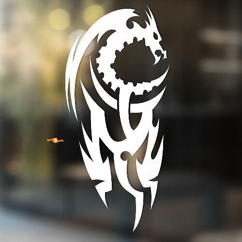 Tribal Style Dragon Universal Vinyl Decal Sticker_1