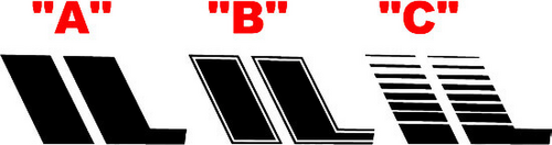 Hash Accent Stripes Side Vinyl Decal Sticker for Chevrolet Camaro 2016-2024