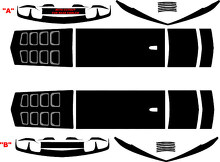 2010 & Up Chevrolet Camaro Hot Wheels Style Rally Stripe Kit with front & rear fascia Blackouts
 2