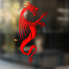 Dragon with Sharp Wings Universal Vinyl Decal Sticker_2