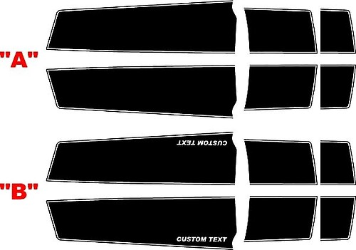 2010 - 2015 Chevrolet Camaro Convertible Concept Style Extended Length  Rally Stripe Kit
