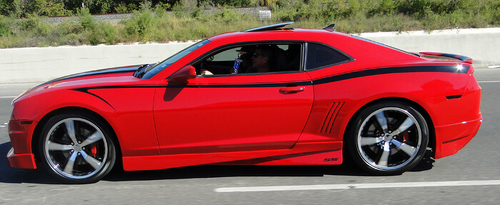 Upper Devil Tail Accent Stripes Side Vinyl Decal Sticker for Chevrolet Camaro 2010-2015