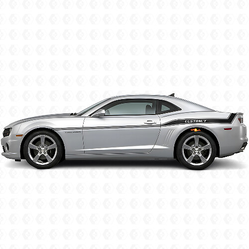 Custom Curved Outline Side Stripes Vinyl Decal Kit for Chevrolet Camaro 2010-15