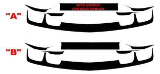 2010-2013 Chevrolet Camaro Rear Trunk and Fascia Blackout Vinyl Decals Stickers kit