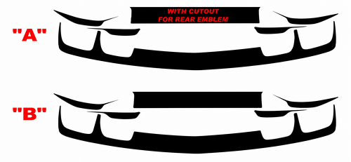 Rear Fascia Blackout Kit Trunk Vinyl Decal Sticker for Chevrolet Camaro 2010-2013