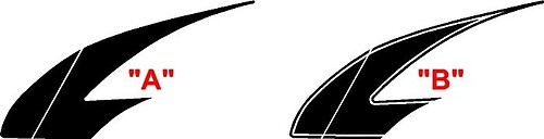 2016 & Up Chevrolet Camaro Dagger  Style Mid Body Hockey Stripe Kit Vinyl Decals Stickers
