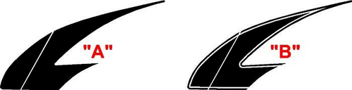 Dagger Hockey Stripes Side Vinyl Decal Sticker for Chevrolet Camaro 2016-2024