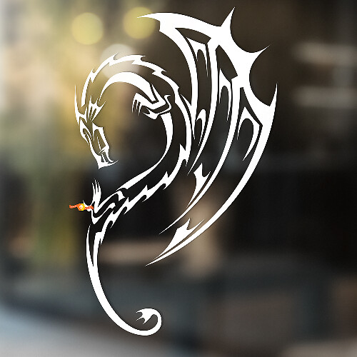 Fairytale Huge Wings Dragon Universal Vinyl Decal Sticker