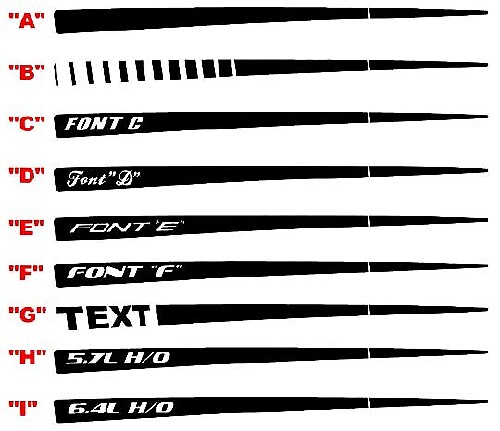 2015 & Up Charger Daytona Style Q.P. Stripe Kits
