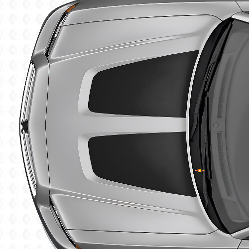 Dual Wide Hood Stripes Vinyl Decal Set for Dodge Charger