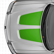 Dual Wide Hood Stripes Vinyl Decal Set for Dodge Charger_3
