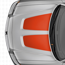 Dual Wide Hood Stripes Vinyl Decal Set for Dodge Charger_4