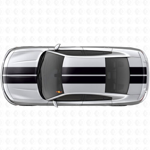 Dual Outline Stripes Hood Roof Trunk Vinyl Decal Sticker for Dodge Charger