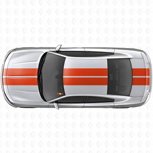 Dual Outline Stripes Hood Roof Trunk Vinyl Decal Sticker for Dodge Charger_4