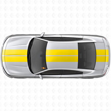 Dual Outline Stripes Hood Roof Trunk Vinyl Decal Sticker for Dodge Charger_5