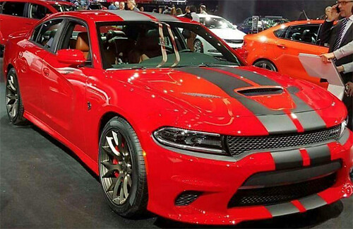 SRT HELLCAT Style Rally Stripe Sticker Decal Kit for 2015 & Up Dodge Charger
