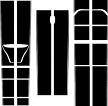 SRT HELLCAT Style Rally Stripe Sticker Decal Kit for 2015 & Up Dodge Charger
 3