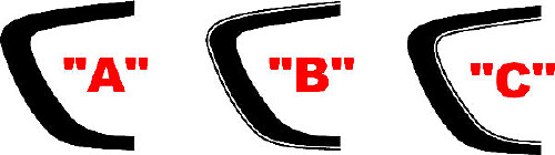 Kit d'Accents à Bande en Écaille Latérale 2 pour Dodge Charger