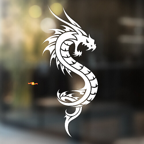 Angry Dragon Tribal Style Universal Vinyl Decal Sticker