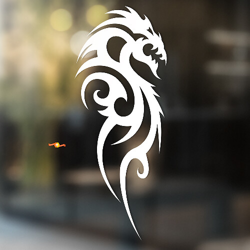 Tribal Flame Style Dragon Universal Vinyl Decal Sticker