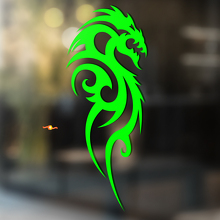 Tribal Flame Style Dragon Universal Vinyl Decal Sticker_3