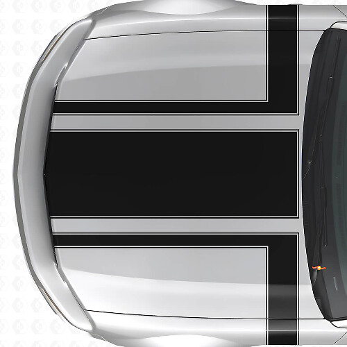 Decorated Hood and Side Stripes Vinyl Decal Kit for Musclecar Musclecarmodel 2005-2009_1