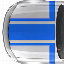 Decorated Hood and Side Stripes Vinyl Decal Kit for Musclecar Musclecarmodel 2005-2009_2