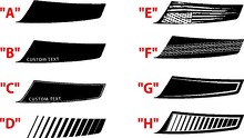 2015 & Up Musclecar truck Hood Spear Stripes 2