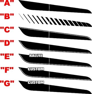 2013 and Up Dodge Dart Full Upper Body Line Stripe Kit