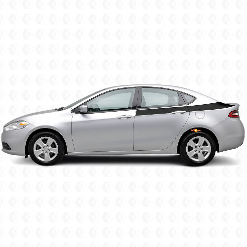 Accent Rear Side Stripes Vinyl Decal Kit for Dodge Dart 2013+