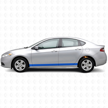 Straight Rocker Panel Stripes Vinyl Decal Kit for Dodge Dart 2013+_2