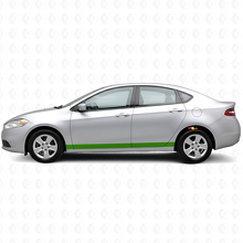 Straight Rocker Panel Stripes Vinyl Decal Kit for Dodge Dart 2013+_3