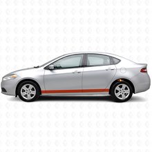 Straight Rocker Panel Stripes Vinyl Decal Kit for Dodge Dart 2013+_4
