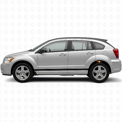 Straight Outline Side Stripes Vinyl Decal Kit for Dodge Caliber 2007+