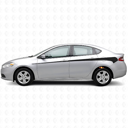 Decorated Side Stripes Vinyl Decal Kit for Dodge Dart 2013+